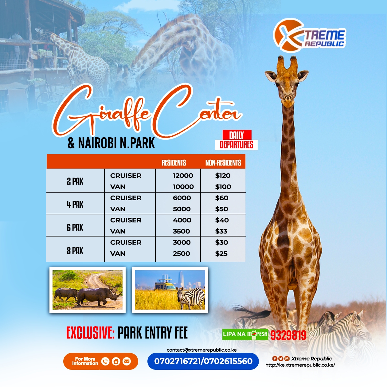 Nairobi National Park & Giraffe Centre